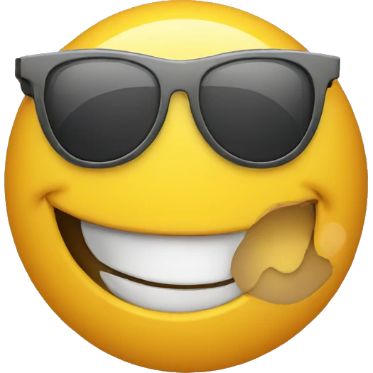 smiley face wearing sunglasses emoji