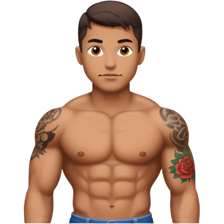 man with tattoo emoji