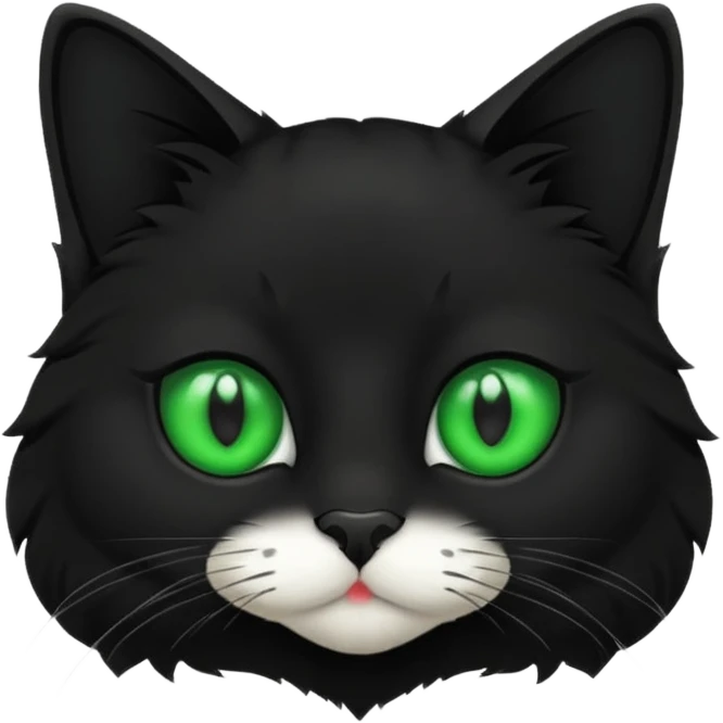 Black cat white nose emoji