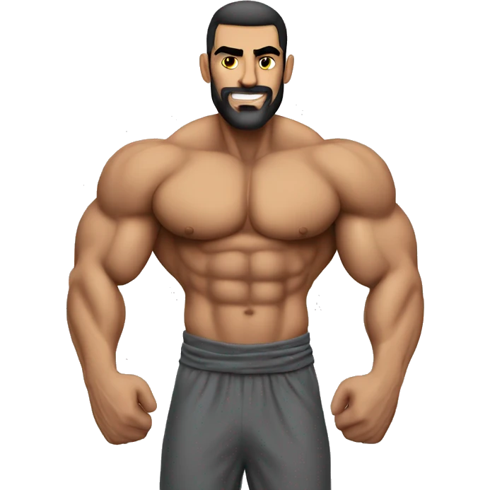 muscle arab guy photo emoji
