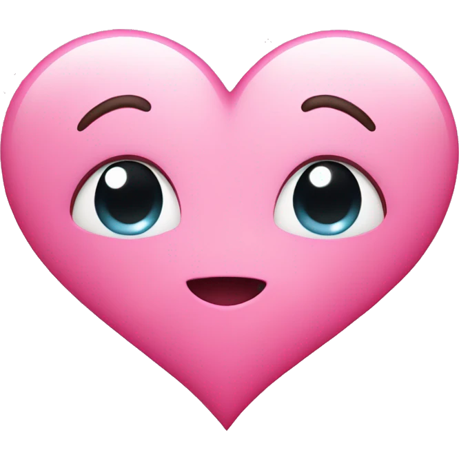 Cute pink heart emoji