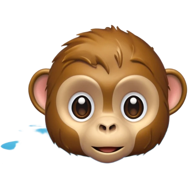 Monkey doing swim emoji
