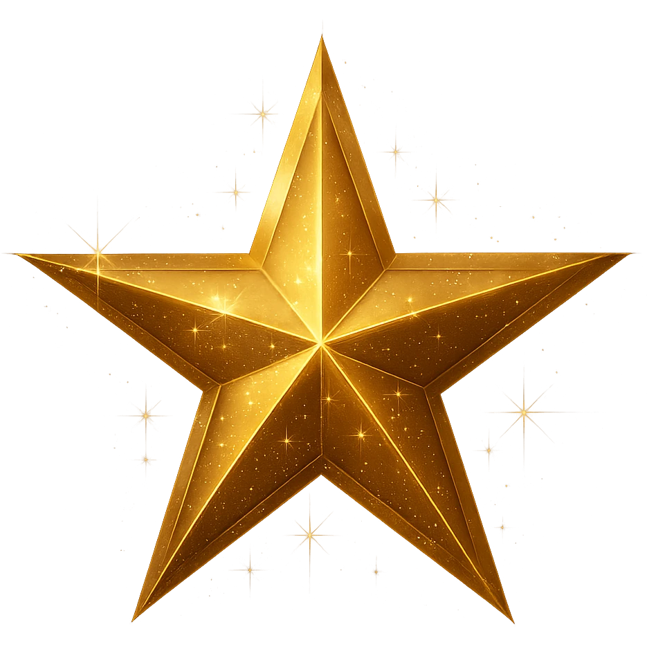 sparkling star, luxurious and bold, no background emoji