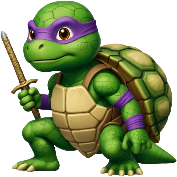 Donatello from Teenage Mutant Ninja Turtles, with a shell pattern emoji