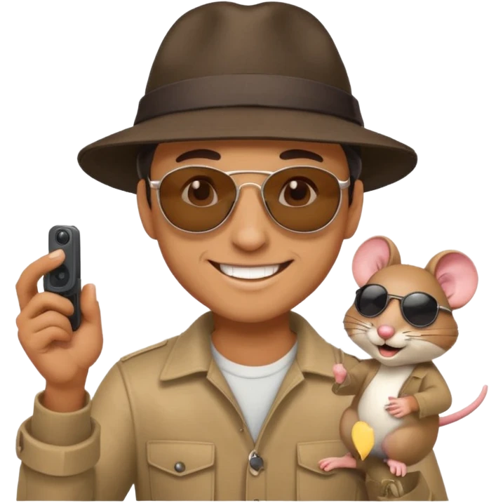 a guy shooting while holding his mouse emoji