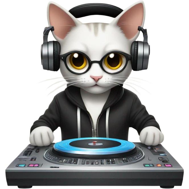 DJ cat emoji
