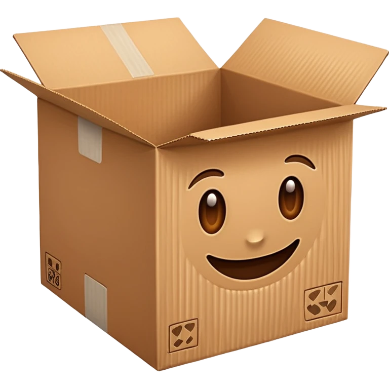 one cardboard box emoji