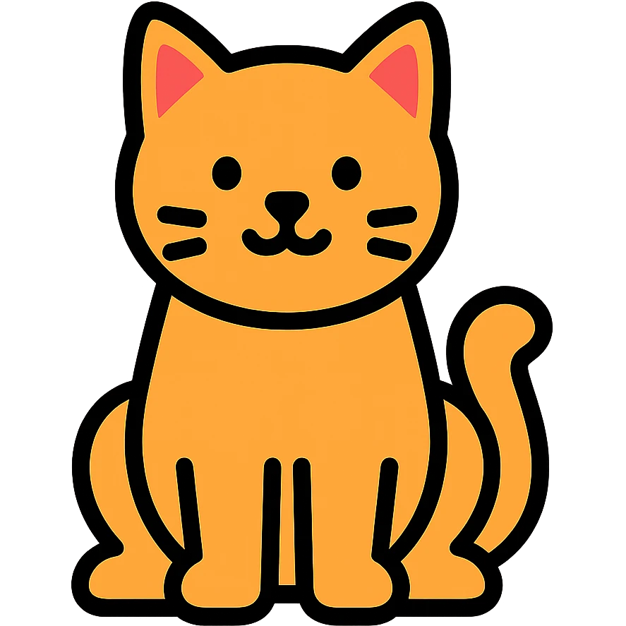 colored cat icon emoji