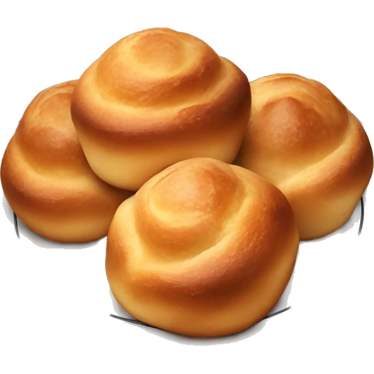 several sourdough popovers on a plate emoji