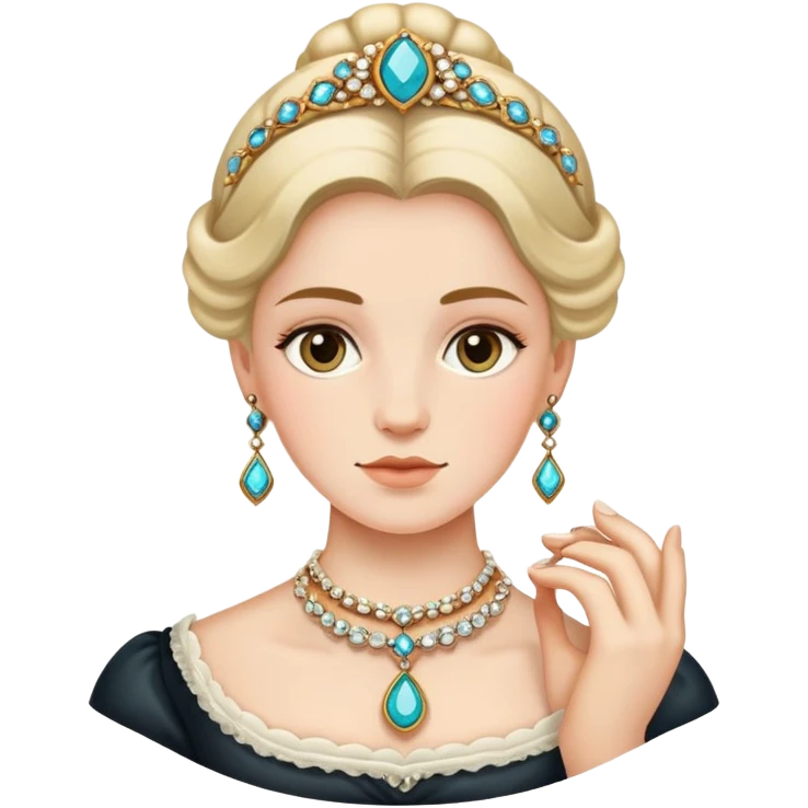 A person from the 1800’s making jewelry  emoji