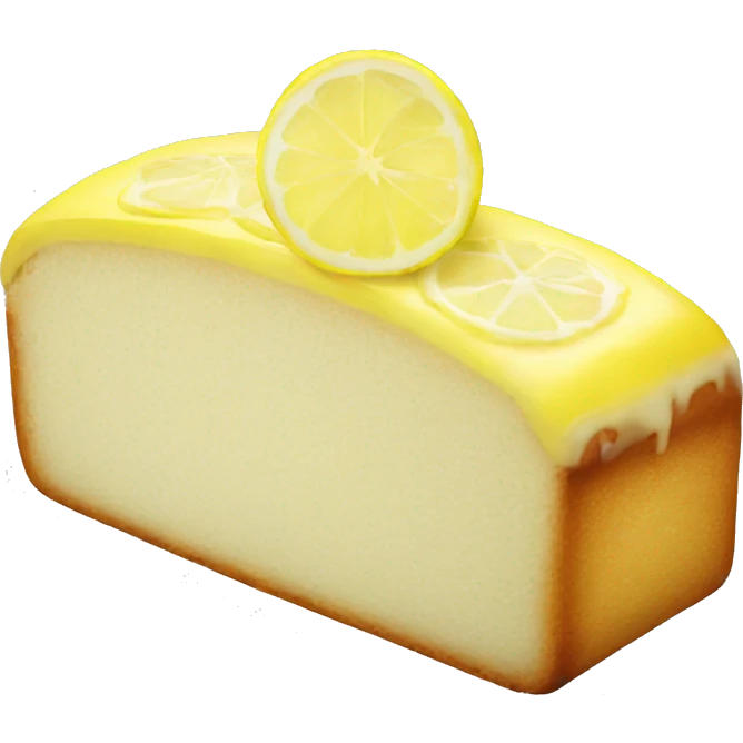 Iced lemon loaf slice emoji