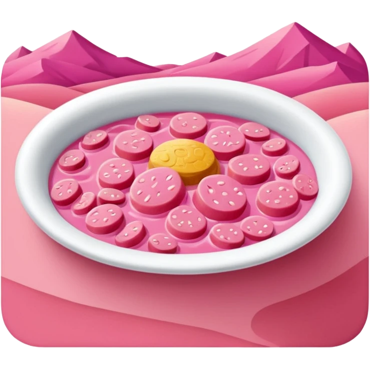 Matisse slop style pink SPAM art landscape emoji