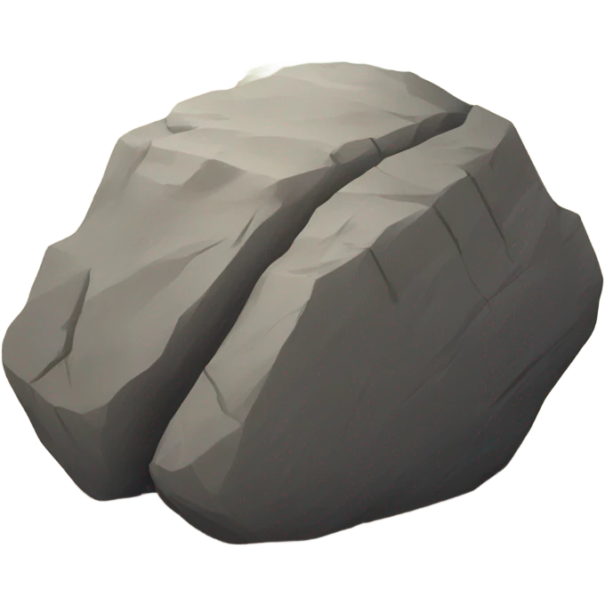 big rock on the edge of the beach emoji