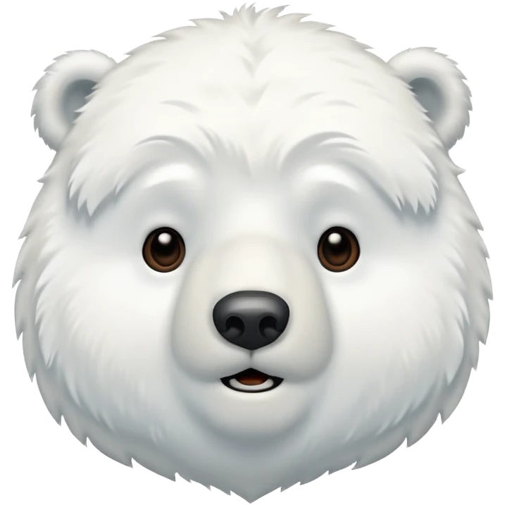 Polar bear pleading face emoji