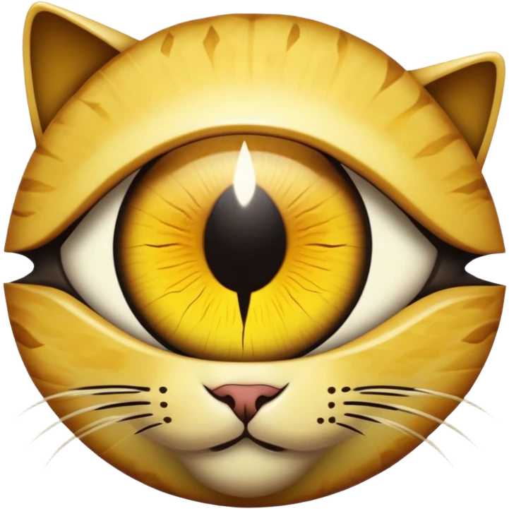 Realistic Cat-Reptile slit pupil eye in a circle  emoji