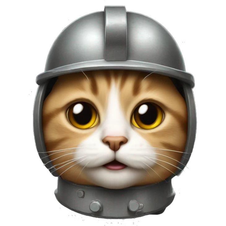 cat with miner's helmet and pillory emoji