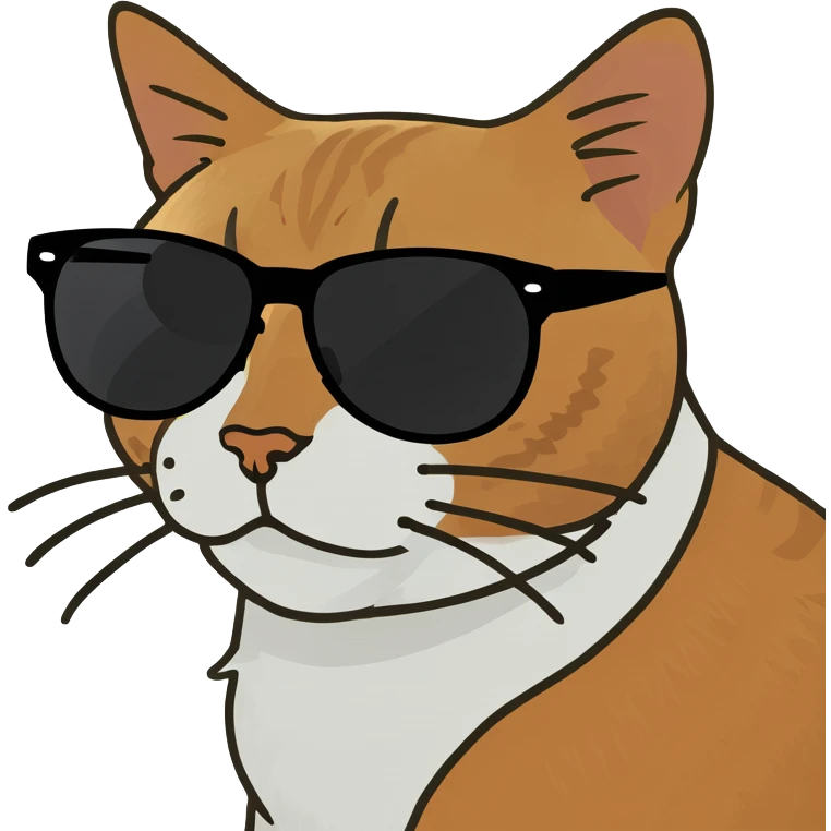 Cat with sunglasses emoji