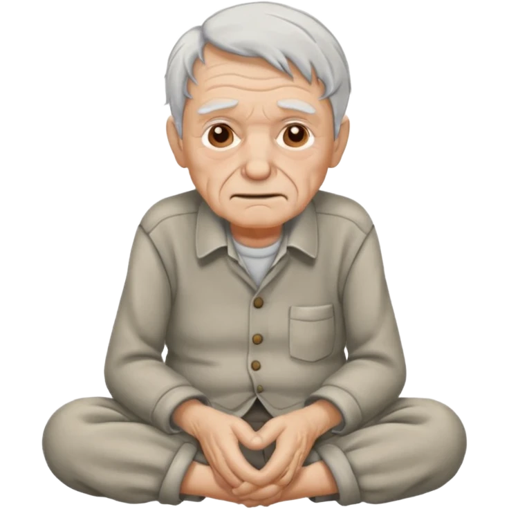 sitting weak old man  emoji