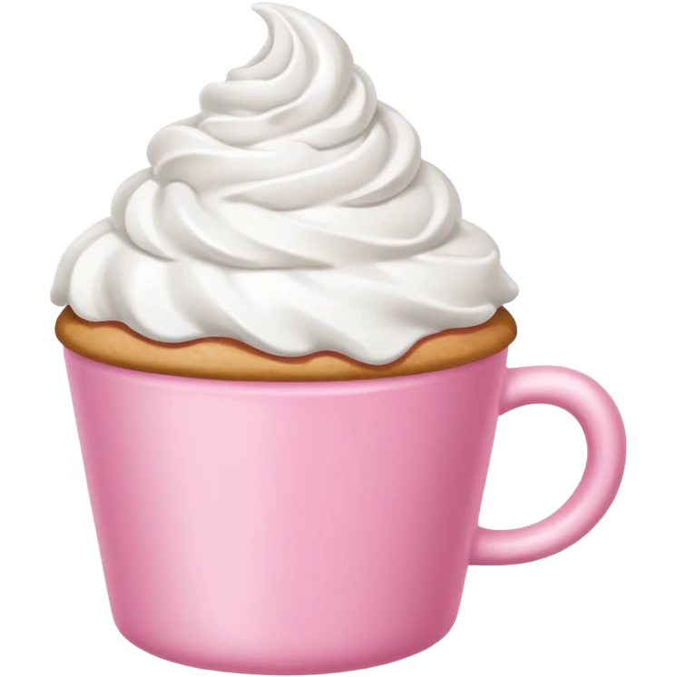 Whip cream in a pink cup emoji