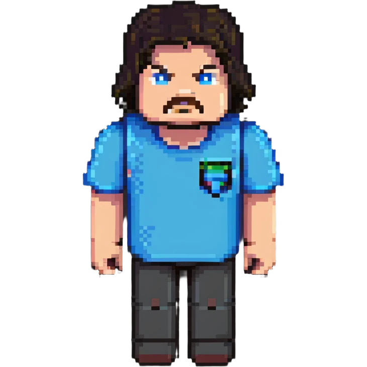 Jack Black as a Minecraft character emoji
