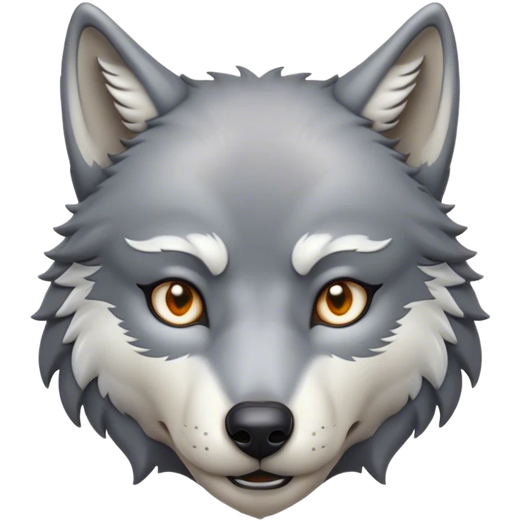 Cinematic Noble Wolf Portrait Emoji, Poised and regal, with a strong, lean build and a sleek, well-groomed Fur of grey and white, deep-set soulful piercing eyes, Simplified yet sharp and sophisticated features, highly detailed, glowing with a soft, dignified glow, high shine, intelligent and fierce, stylized with an air of wild majesty, focused and attentive, soft glowing outline, capturing the essence of a watchful and confident alpha, so majestic it feels as though it could howl out of the screen with effortless authority! emoji
