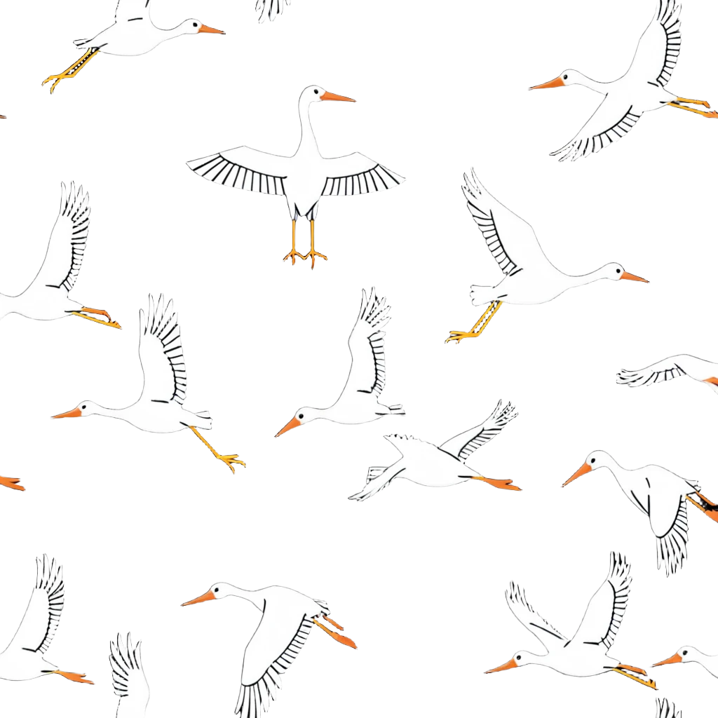 Crane birds emoji