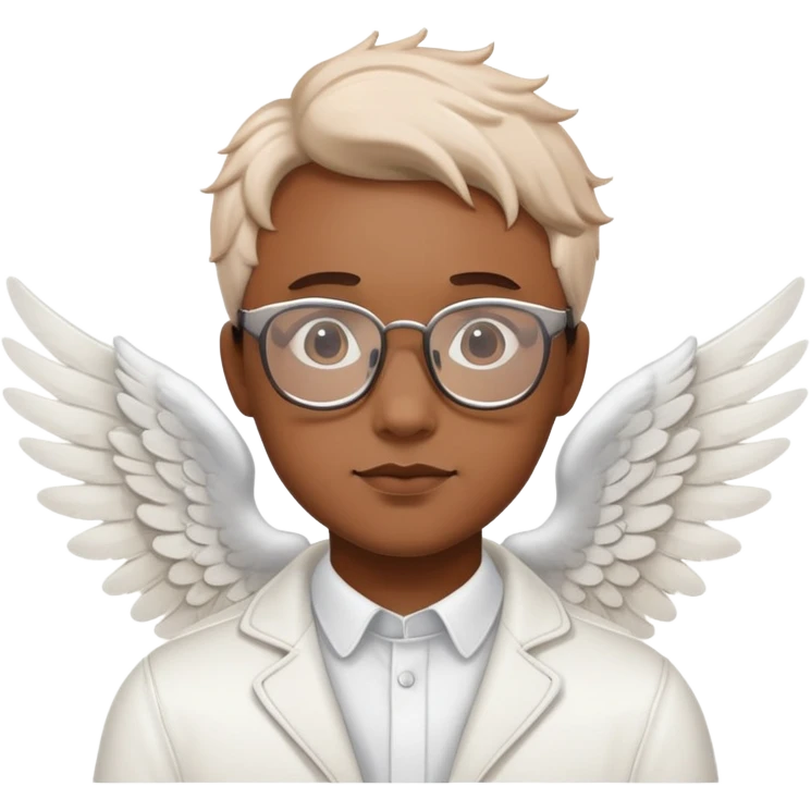 This person wearing his glasses with angel wings emoji
