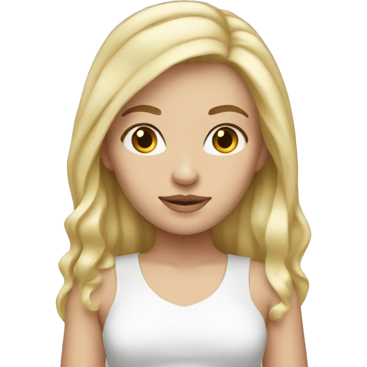 White girl blonde hair   emoji