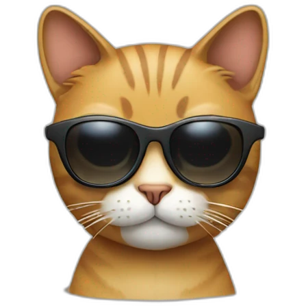 Cat with sunglasses emoji