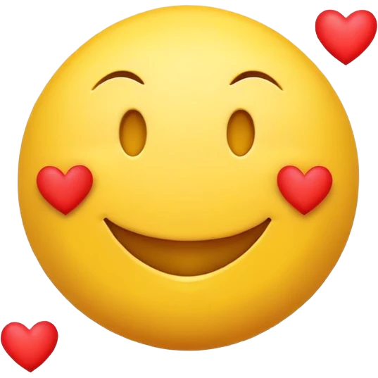Smiley with hearts across the top  emoji