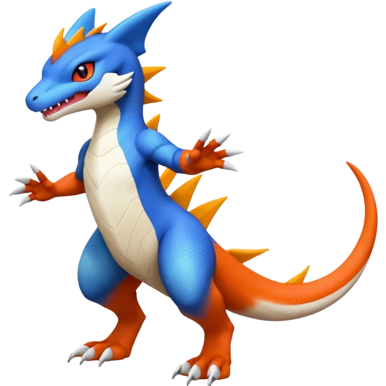 Garchomp-Veemon-Digimon-Latias-Peppercat-Pokémon-Flamedramon-fusion-animal-hybrid-creature, Full body  emoji