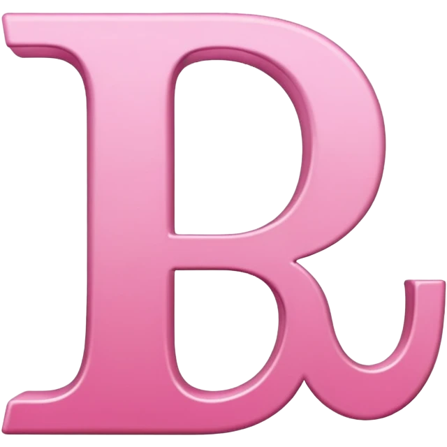 Lettre J de couleur rose emoji