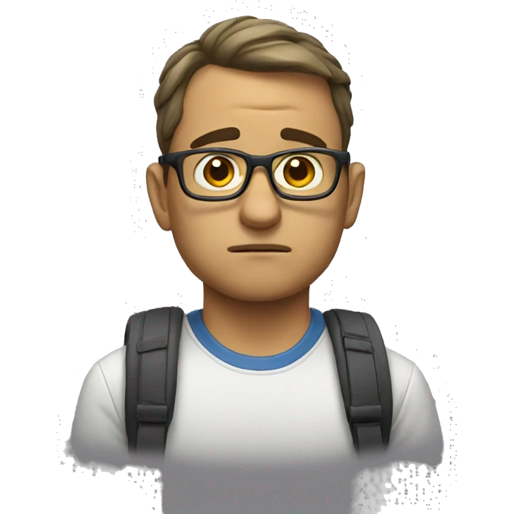 sad nerd emoji