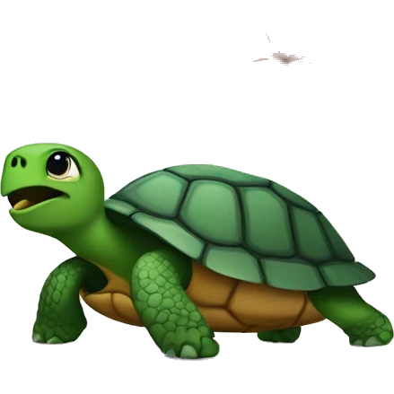 Turtle with a flower shell  emoji