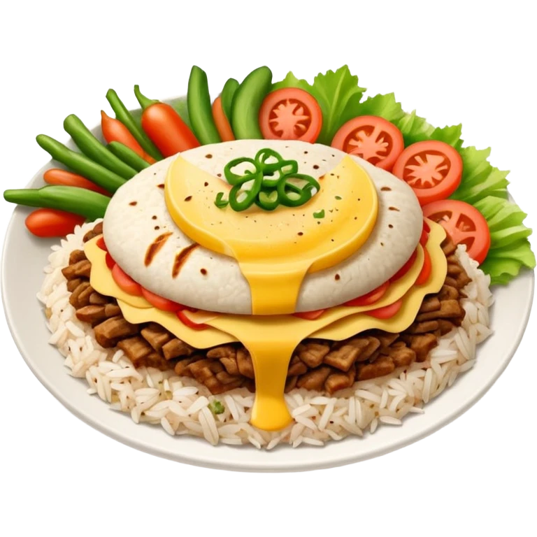rice topped with döner emoji