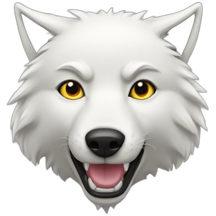 white wolf emoji