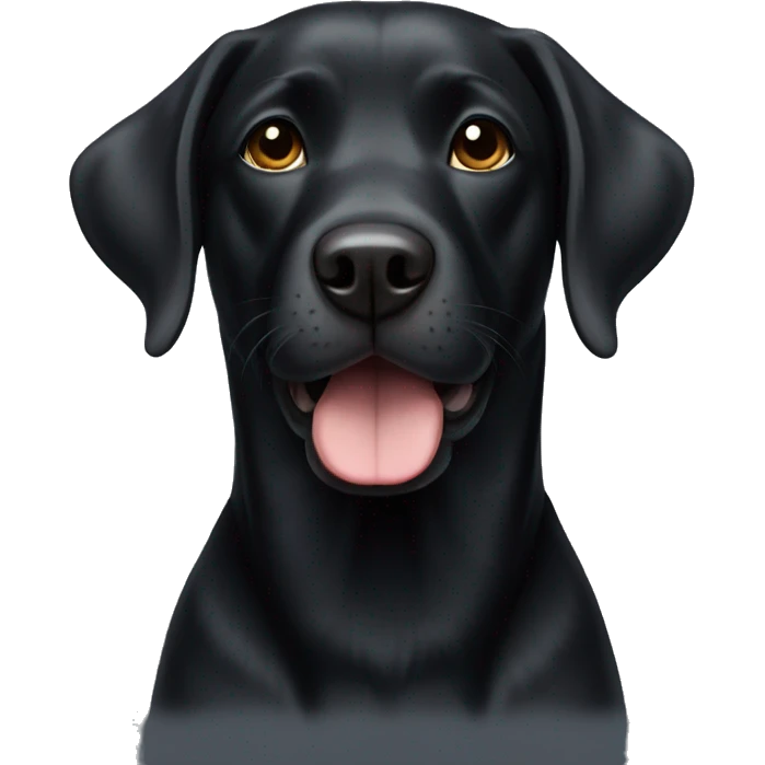 Black lab dog emoji