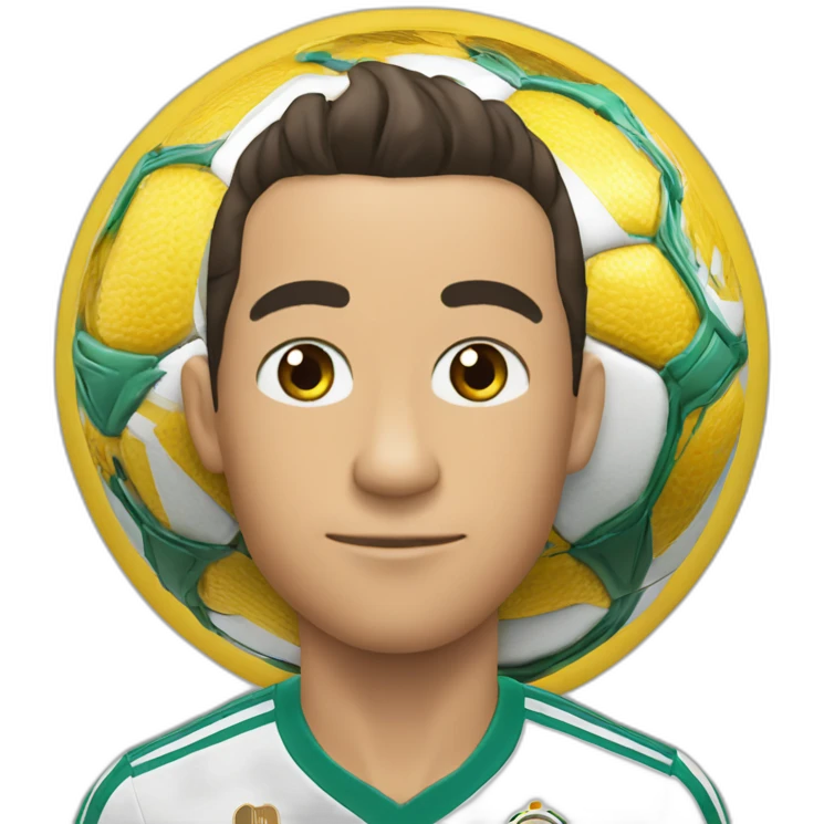 Genera a cr7 con un mundial en la mano emoji