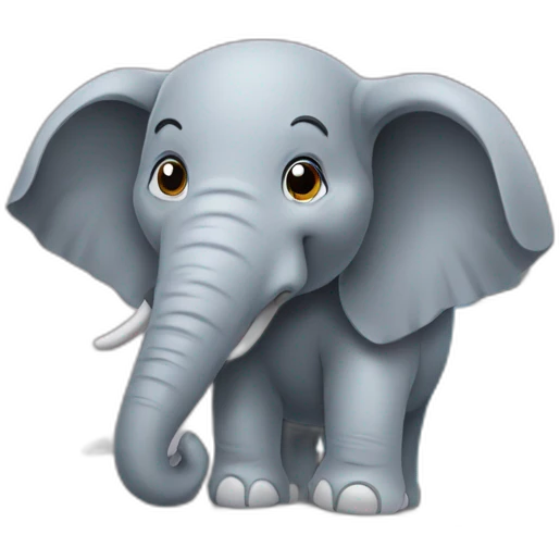elephant with computer emoji
