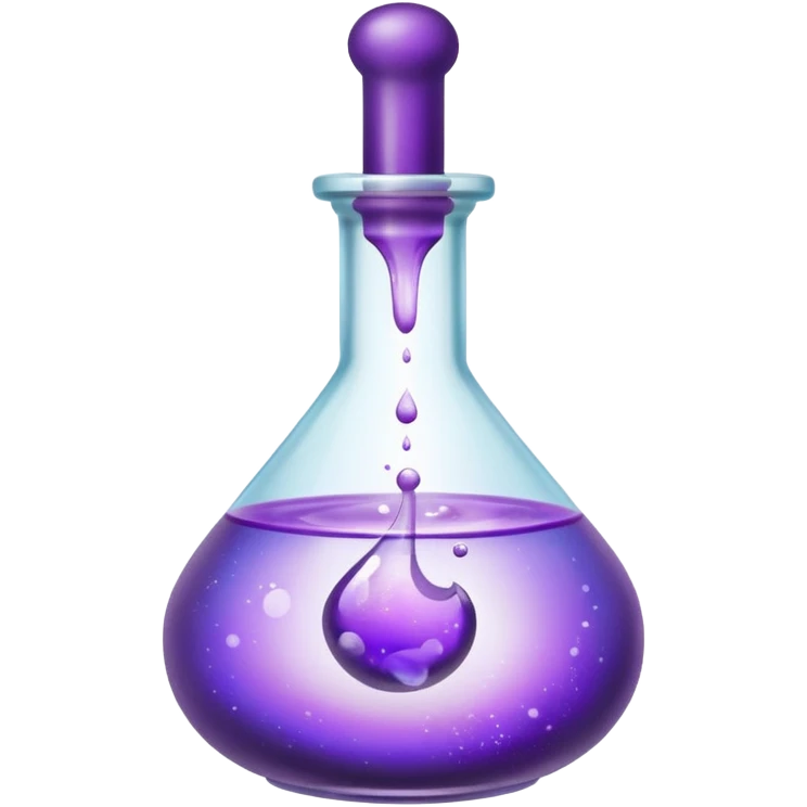 Purple Potion Bubbling in glass vial emoji