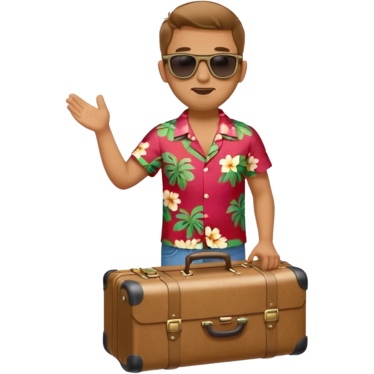 tourist with a suitcase emoji