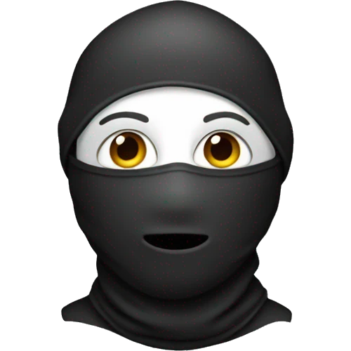 boy in balaclava with a big nose emoji