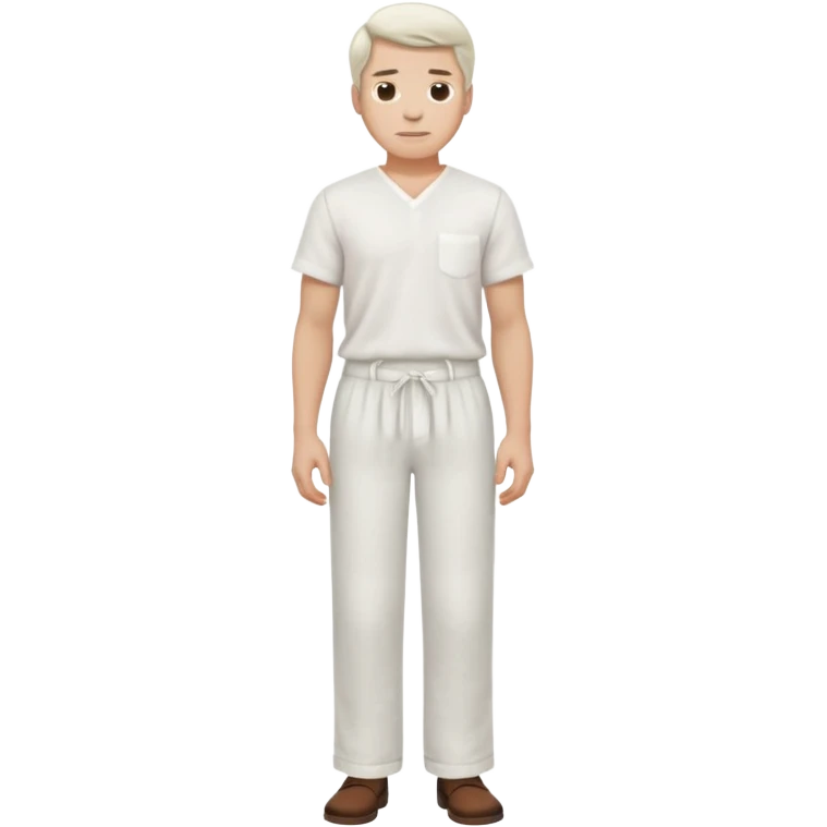 linen white long pants male emoji