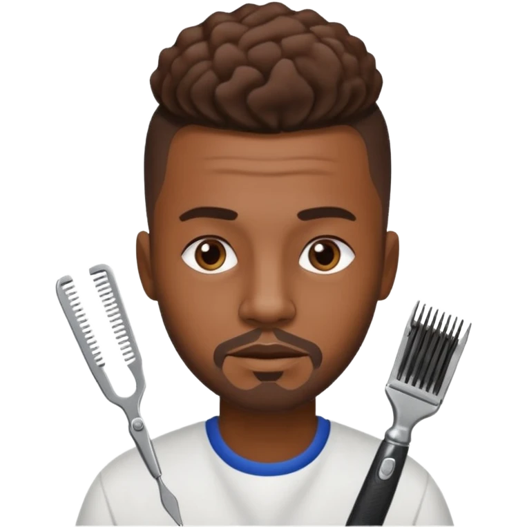 Street Barber black man  emoji