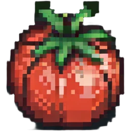 tomato in pixel art style emoji