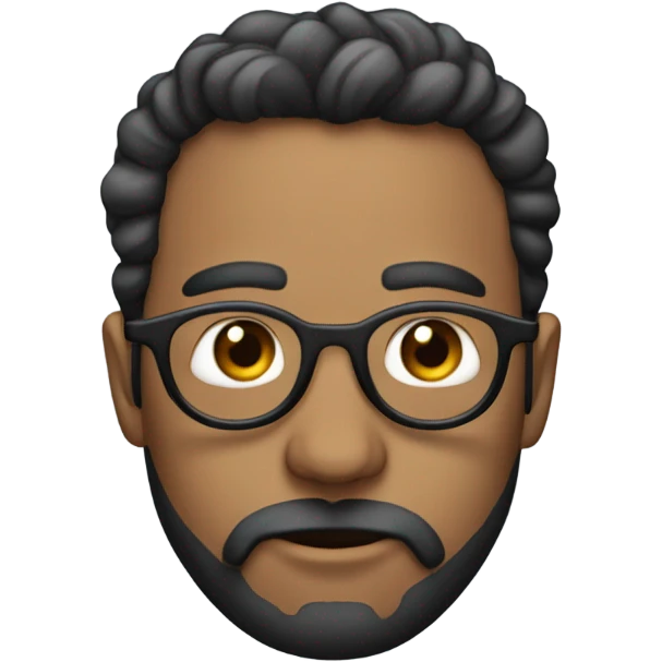 Arabe con lentes y barba de candado emoji