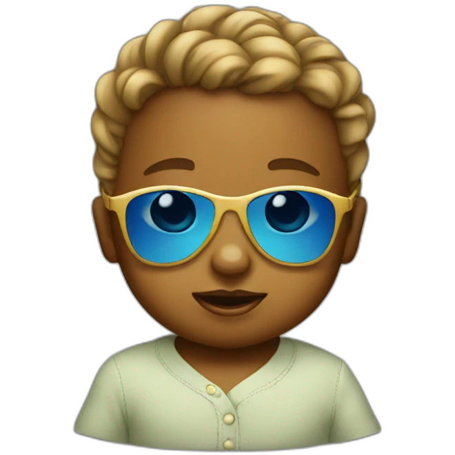 Baby with sunglasses emoji