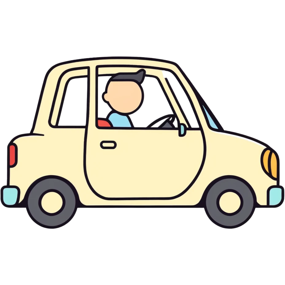 person driving a car emoji