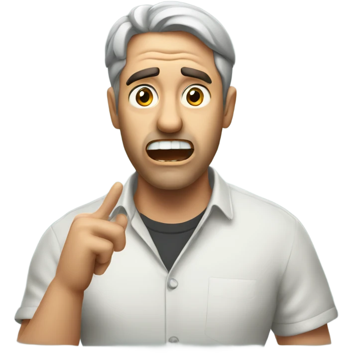 Man complaining about food emoji