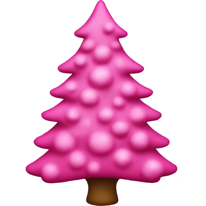 Christmas tree pink emoji
